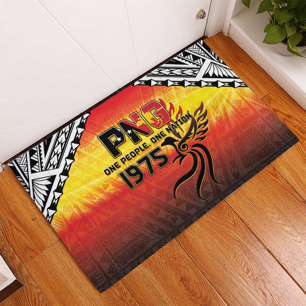 Papua New Guinea 49th Independence Day Rubber Doormat One People One Nation One PNG