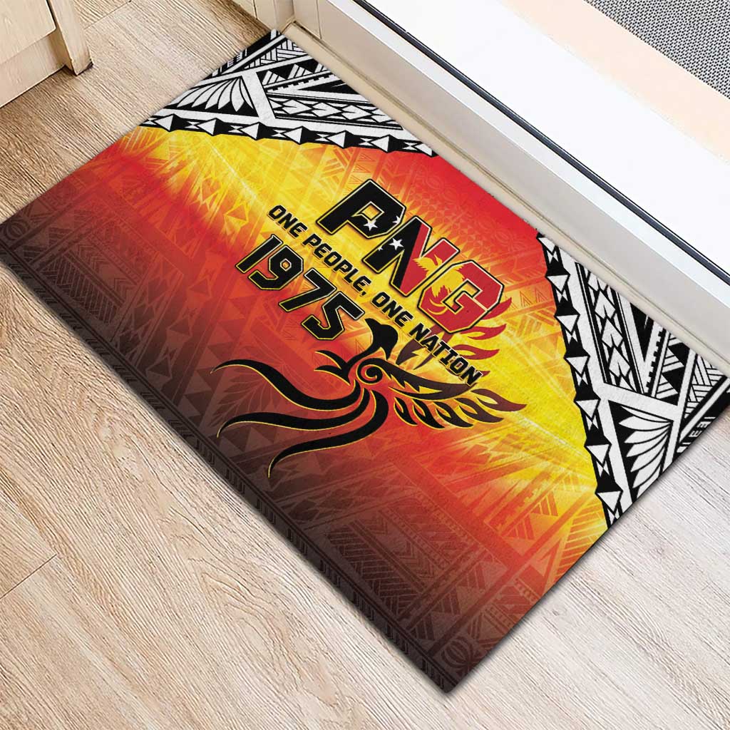 Papua New Guinea 49th Independence Day Rubber Doormat One People One Nation One PNG