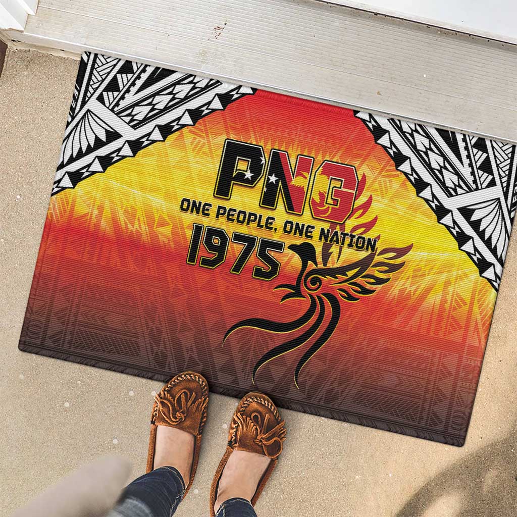 Papua New Guinea 49th Independence Day Rubber Doormat One People One Nation One PNG