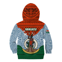 Vanuatu Penama Province Kid Hoodie Vanuatuan Coat Of Arms Polynesian Pattern LT05 - Polynesian Pride