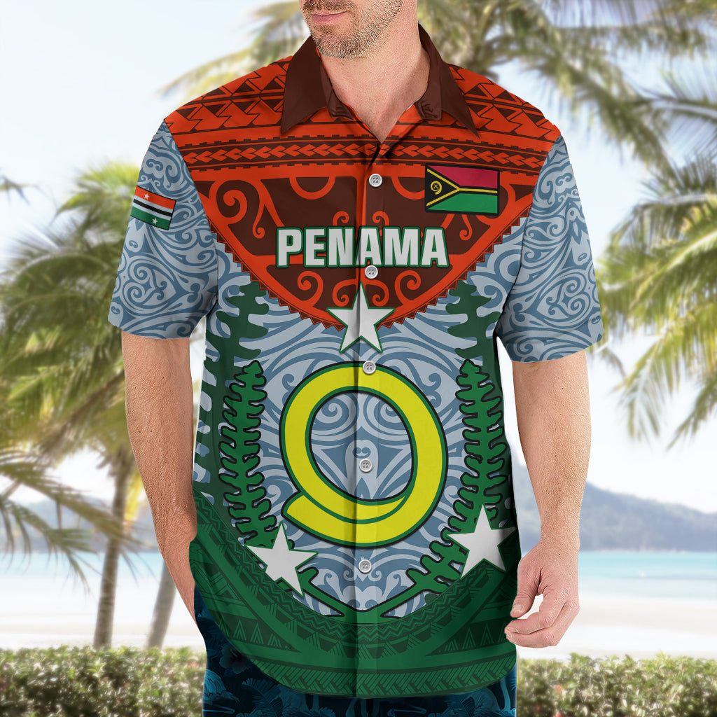 Personalized Vanuatu Penama Province Hawaiian Shirt Vanuatuan Coat Of Arms Polynesian Pattern LT05 - Polynesian Pride