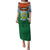 Personalized Vanuatu Penama Province Puletasi Vanuatuan Coat Of Arms Polynesian Pattern LT05 Long Dress Green - Polynesian Pride