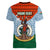 Personalized Vanuatu Penama Province Women V Neck T Shirt Vanuatuan Coat Of Arms Polynesian Pattern LT05 - Polynesian Pride