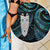 New Zealand Aotearoa Beach Blanket Maori Tane Te Waiora Paua Shell Glitter Turquoise