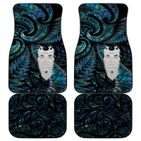 New Zealand Aotearoa Car Mats Maori Tane Te Waiora Paua Shell Glitter Turquoise