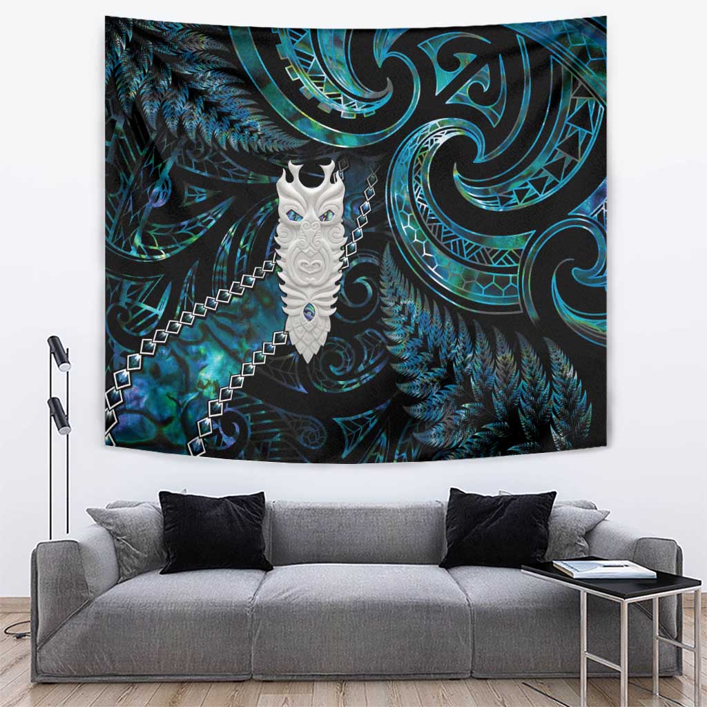 New Zealand Aotearoa Tapestry Maori Tane Te Waiora Paua Shell Glitter Turquoise LT05 Turquoise - Polynesian Pride