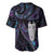 New Zealand Aotearoa Baseball Jersey Maori Tane Te Waiora Paua Shell Glitter Purple