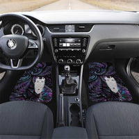 New Zealand Aotearoa Car Mats Maori Tane Te Waiora Paua Shell Glitter Purple