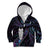 New Zealand Aotearoa Kid Hoodie Maori Tane Te Waiora Paua Shell Glitter Purple
