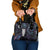 New Zealand Aotearoa Shoulder Handbag Maori Tane Te Waiora Paua Shell Glitter Purple