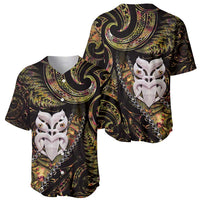 New Zealand Aotearoa Baseball Jersey Maori Wheku Paua Shell Glitter Gold LT05 - Polynesian Pride