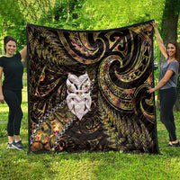 New Zealand Aotearoa Quilt Maori Wheku Paua Shell Glitter Gold