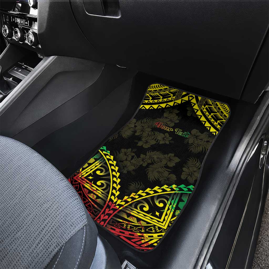 Aloha Tropical Palm Trees Car Mats Reggae Polynesian Pattern