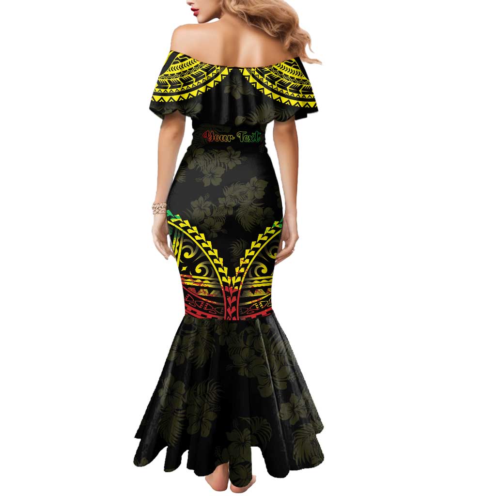 Aloha Tropical Palm Trees Mermaid Dress Reggae Polynesian Pattern