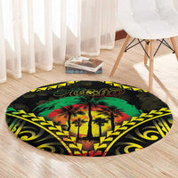 Aloha Tropical Palm Trees Round Carpet Reggae Polynesian Pattern LT05 - Polynesian Pride