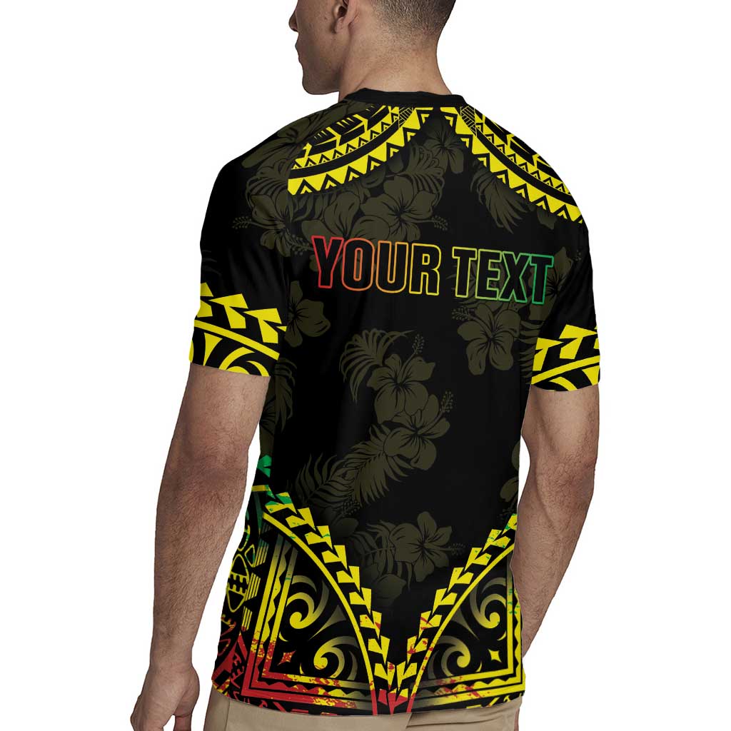 Aloha Tropical Palm Trees Rugby Jersey Reggae Polynesian Pattern