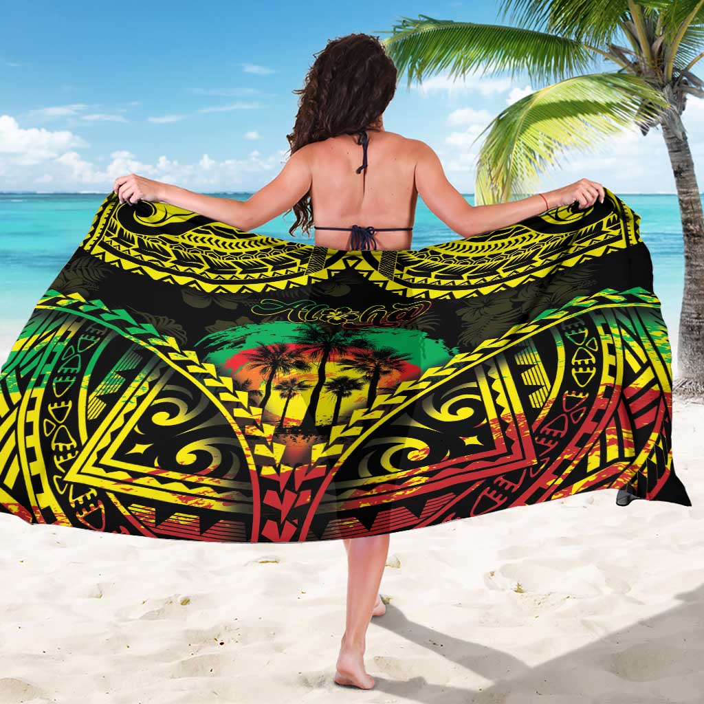 Aloha Tropical Palm Trees Sarong Reggae Polynesian Pattern