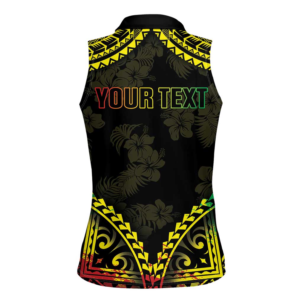 Aloha Tropical Palm Trees Women Sleeveless Polo Shirt Reggae Polynesian Pattern LT05 - Polynesian Pride