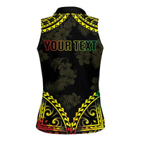 Aloha Tropical Palm Trees Women Sleeveless Polo Shirt Reggae Polynesian Pattern LT05 - Polynesian Pride