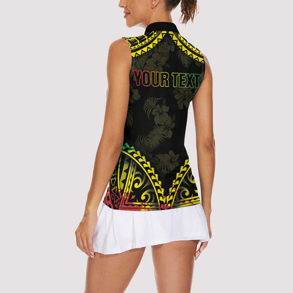 Aloha Tropical Palm Trees Women Sleeveless Polo Shirt Reggae Polynesian Pattern LT05 - Polynesian Pride