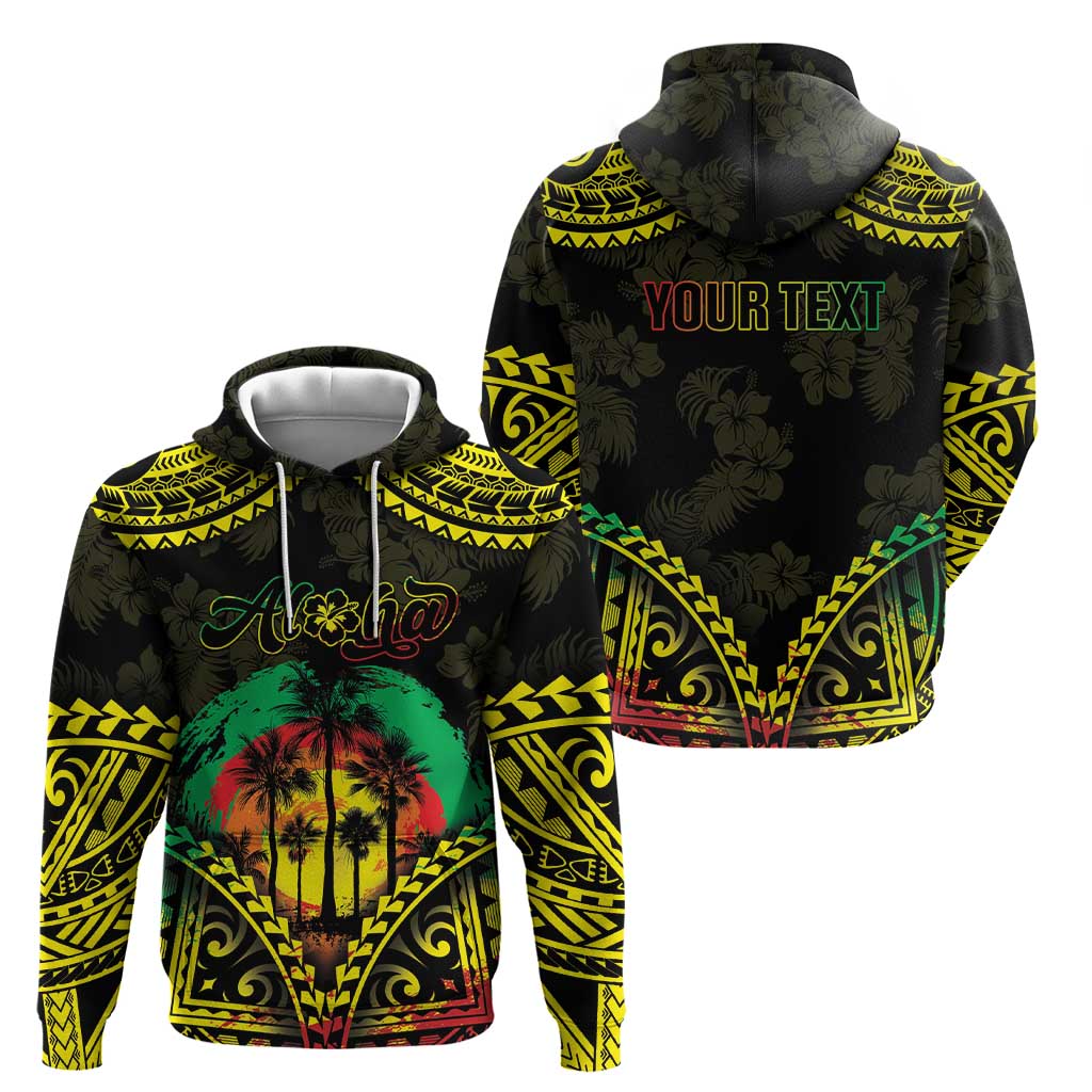 Aloha Tropical Palm Trees Zip Hoodie Reggae Polynesian Pattern LT05 - Polynesian Pride