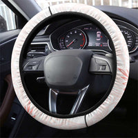Polynesia Hammerhead Shark Steering Wheel Cover Tropical Flowers Tribal Pattern Peach LT05 - Polynesian Pride