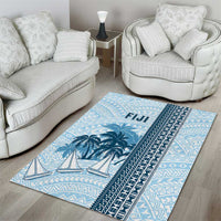 Fiji Regatta Area Rug Palm Tree Tapa Pattern - Polynesian Pride