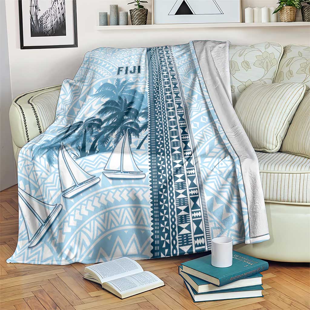 Fiji Regatta Blanket Palm Tree Tapa Pattern - Polynesian Pride