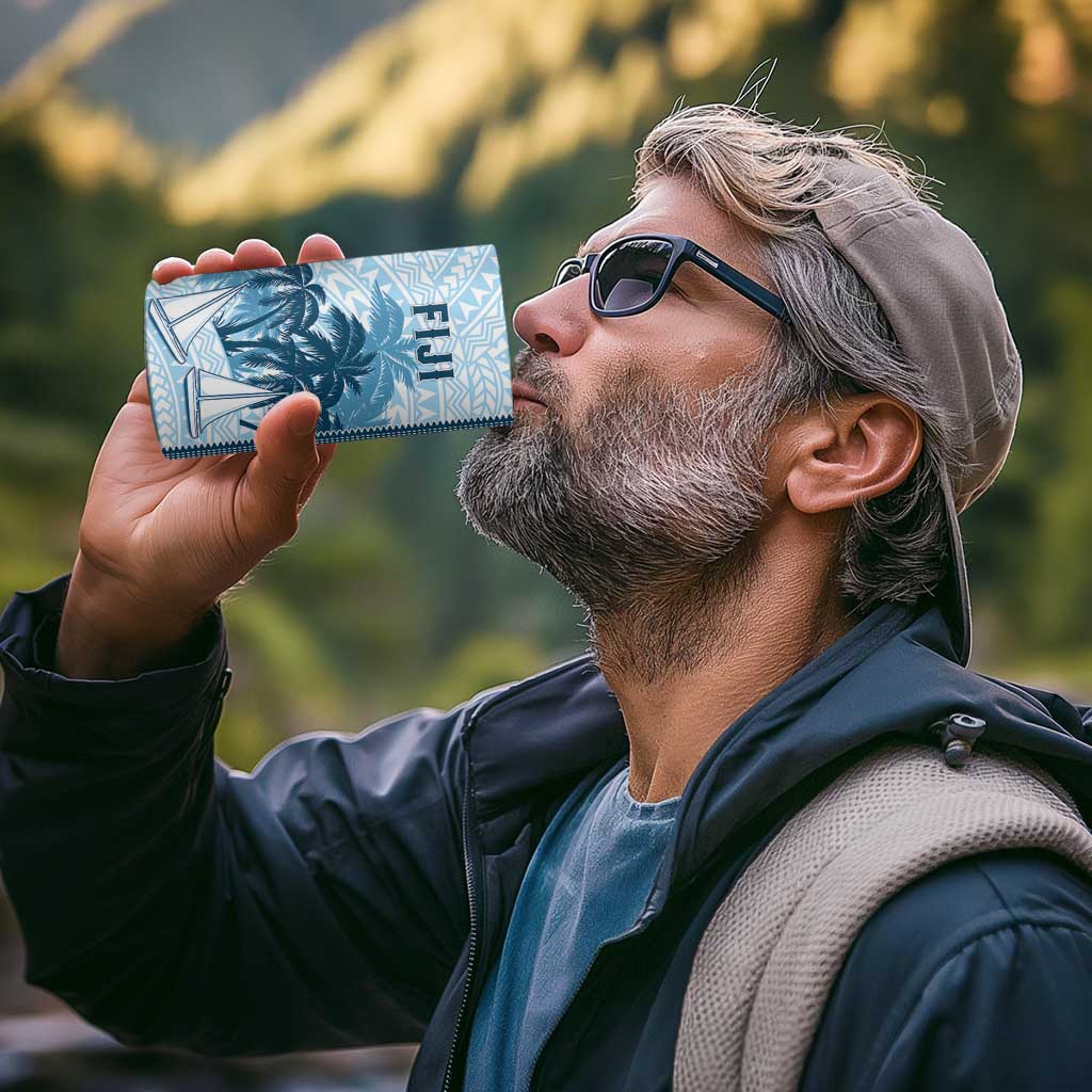 Custom Fiji Regatta 4 in 1 Can Cooler Tumbler Palm Tree Tapa Pattern - Polynesian Pride