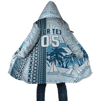 Custom Fiji Regatta Cloak Palm Tree Tapa Pattern - Polynesian Pride