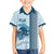 Custom Fiji Regatta Family Matching Long Sleeve Bodycon Dress and Hawaiian Shirt Palm Tree Tapa Pattern - Polynesian Pride