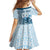 Custom Fiji Regatta Family Matching Off Shoulder Short Dress and Hawaiian Shirt Palm Tree Tapa Pattern - Polynesian Pride