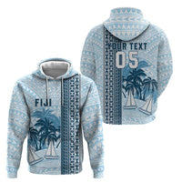 Custom Fiji Regatta Hoodie Palm Tree Tapa Pattern - Polynesian Pride