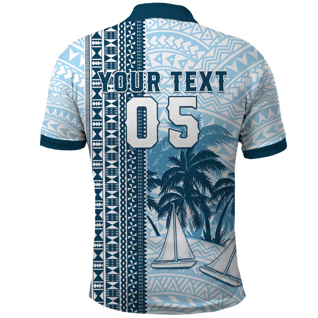 Custom Fiji Regatta Polo Shirt Palm Tree Tapa Pattern - Polynesian Pride