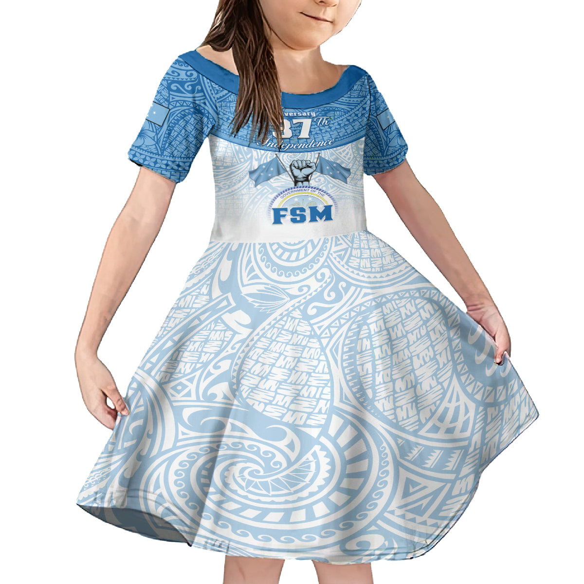 personalized-federated-states-of-micronesia-kid-short-sleeve-dress-happy-37th-independence-anniversary