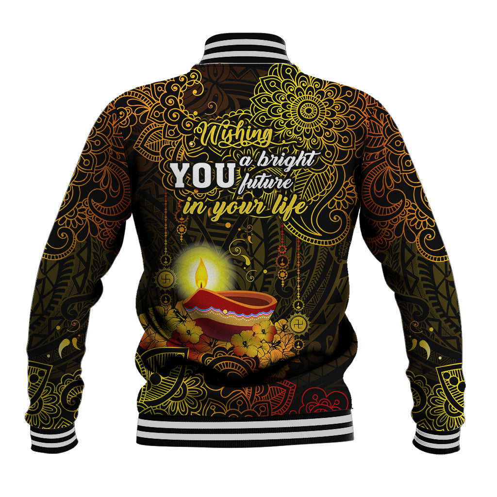 happy-diwali-festival-baseball-jacket-diya-lamp-hibiscus-polynesian-pattern