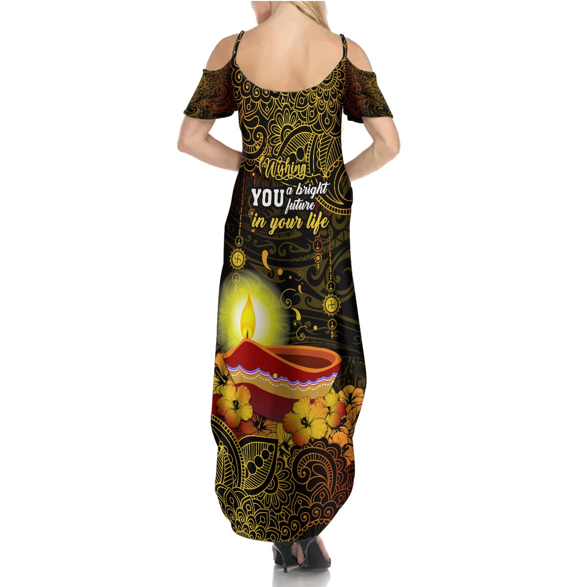 happy-diwali-festival-summer-maxi-dress-diya-lamp-hibiscus-polynesian-pattern