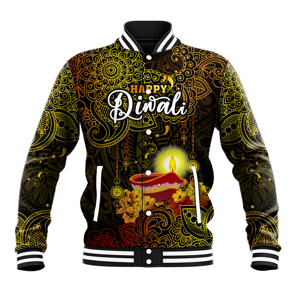 personalized-happy-diwali-festival-baseball-jacket-diya-lamp-hibiscus-polynesian-pattern