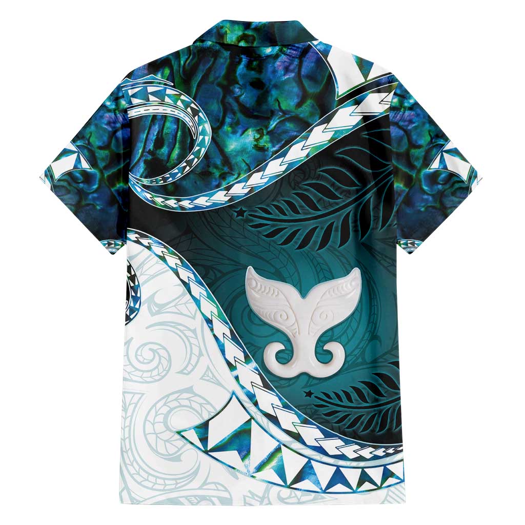 Aotearoa New Zealand Family Matching Puletasi and Hawaiian Shirt Maori Wera Paua Shell Teal Glitter