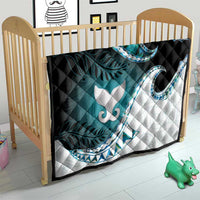 Aotearoa New Zealand Quilt Maori Wera Paua Shell Teal Glitter