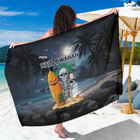 Hawaii Halloween Sarong Hallowaiian Skeleton Surf