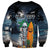 Personalised Hawaii Halloween Sweatshirt Hallowaiian Skeleton Surf