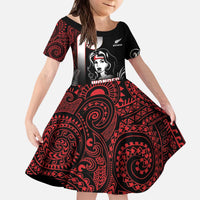 New Zealand Aotearoa Mana Wahine Kid Short Sleeve Dress