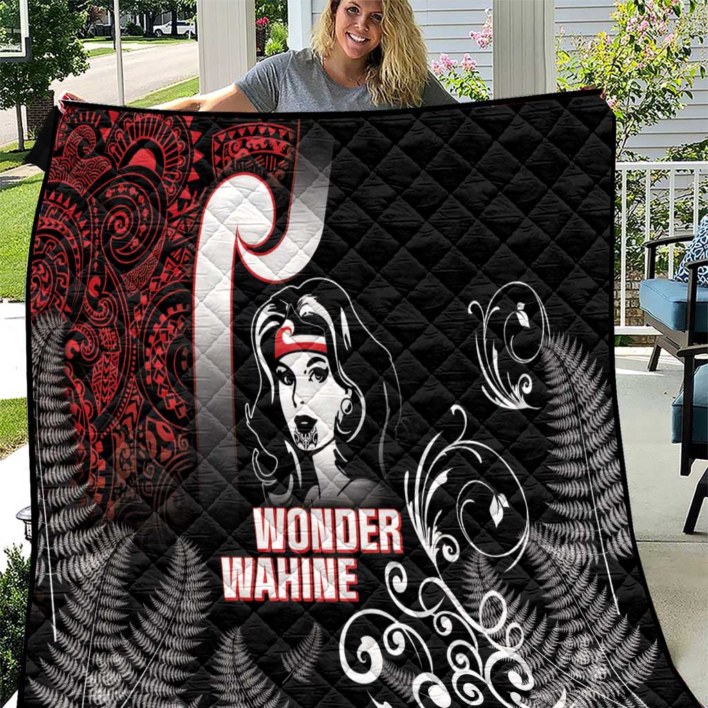 New Zealand Aotearoa Mana Wahine Quilt LT05 Black - Polynesian Pride