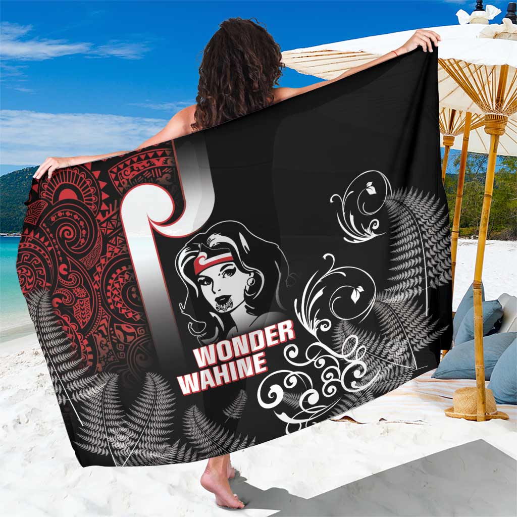 New Zealand Aotearoa Mana Wahine Sarong LT05 One Size 44 x 66 inches Black - Polynesian Pride