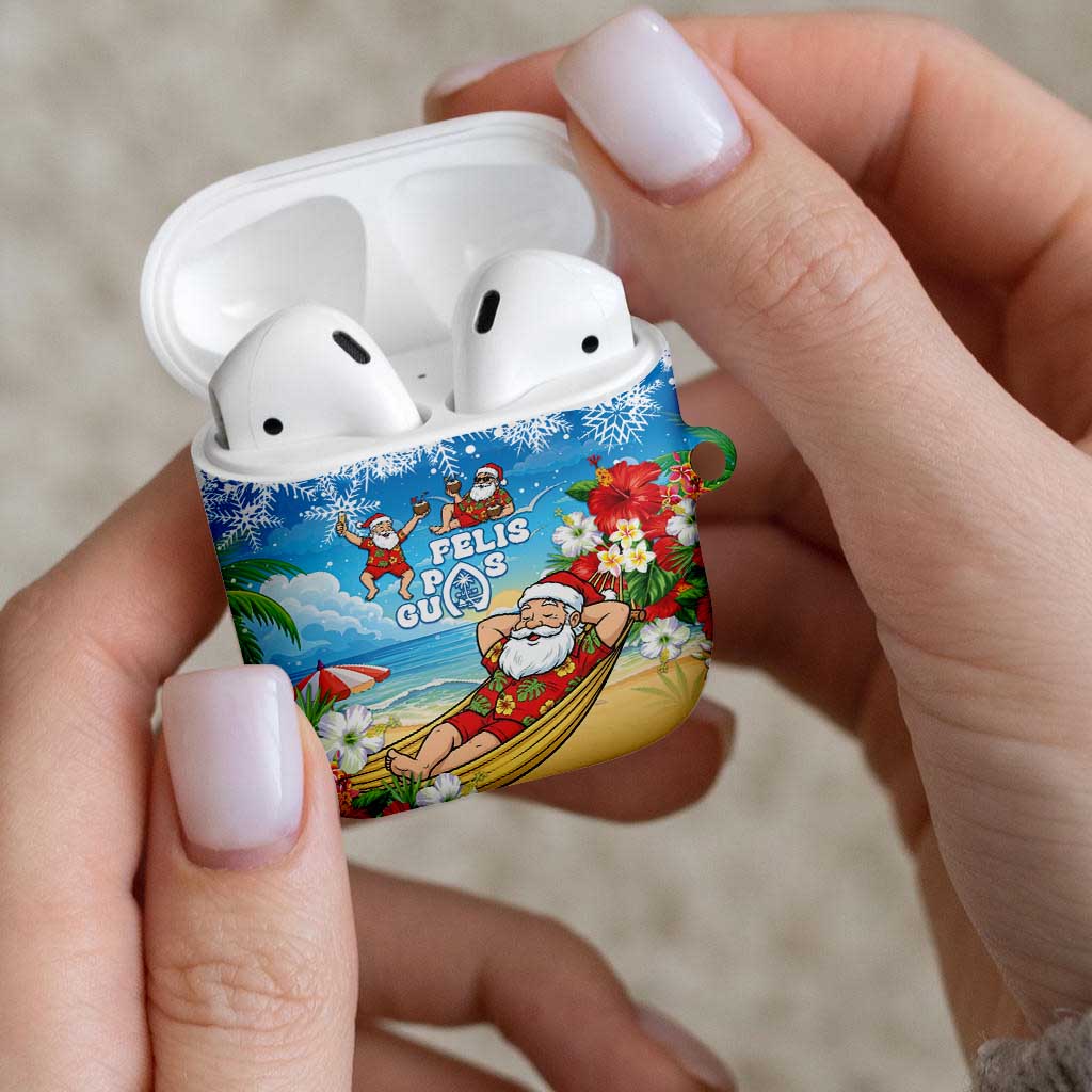 Guam Christmas AirPods Case Felis Pasgua Chilling Santa - Polynesian Pride