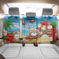 Guam Christmas Back Car Seat Cover Felis Pasgua Chilling Santa - Polynesian Pride