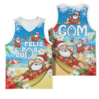 Guam Christmas Basketball Jersey Felis Pasgua Chilling Santa - Polynesian Pride