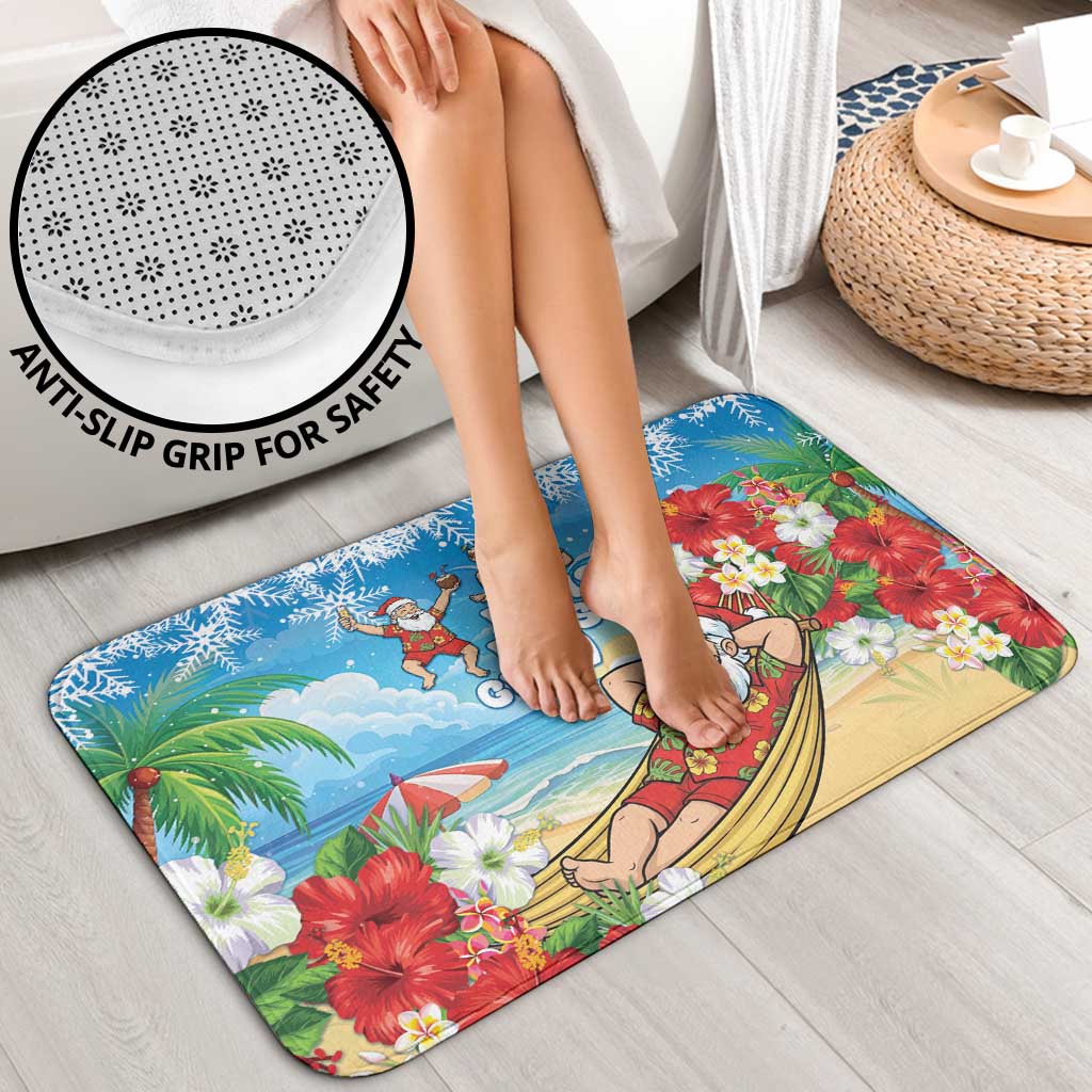 Guam Christmas Bathroom Set Felis Pasgua Chilling Santa - Polynesian Pride