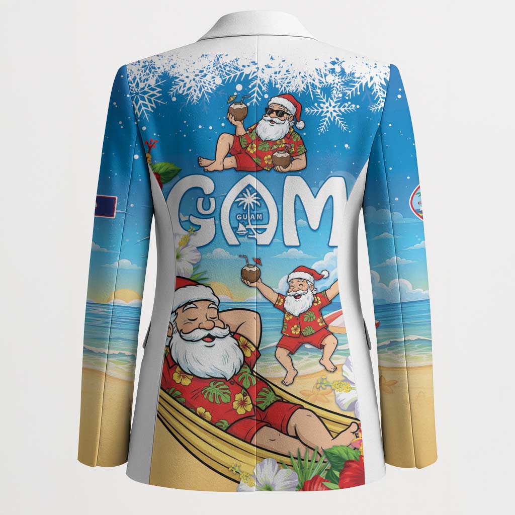 Guam Christmas Blazer Felis Pasgua Chilling Santa - Polynesian Pride